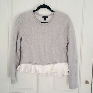 J. Crew Ruffled Cropped Sweatshirt